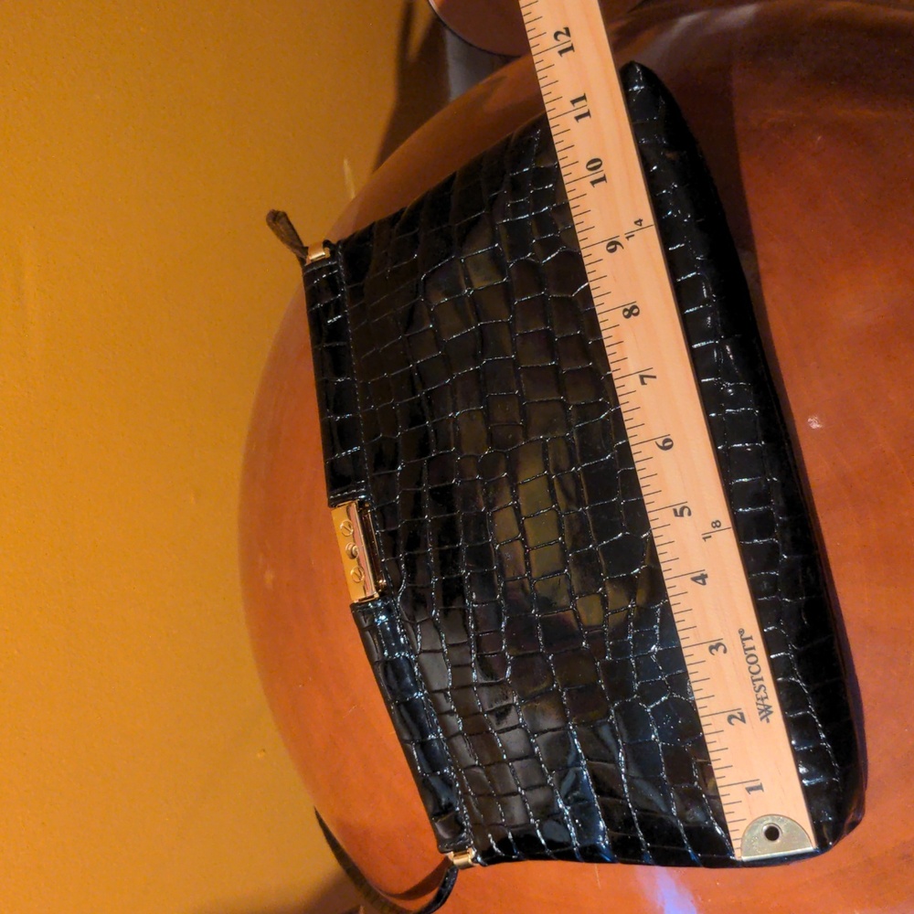 Black Valerie Jean Leather Dressy Bag - Picture 10 of 11